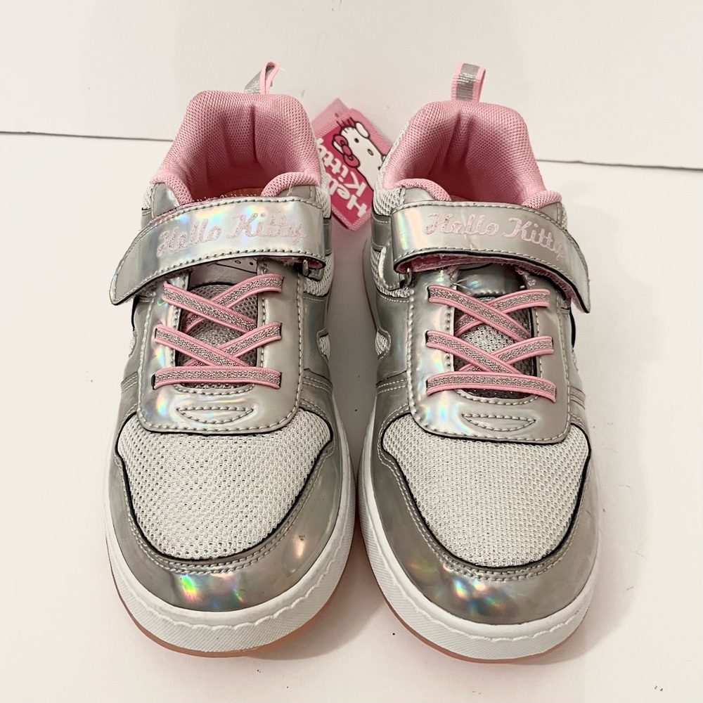 Hello Kitty Sneakers Metallic Silver Pink EUR 36 NWT